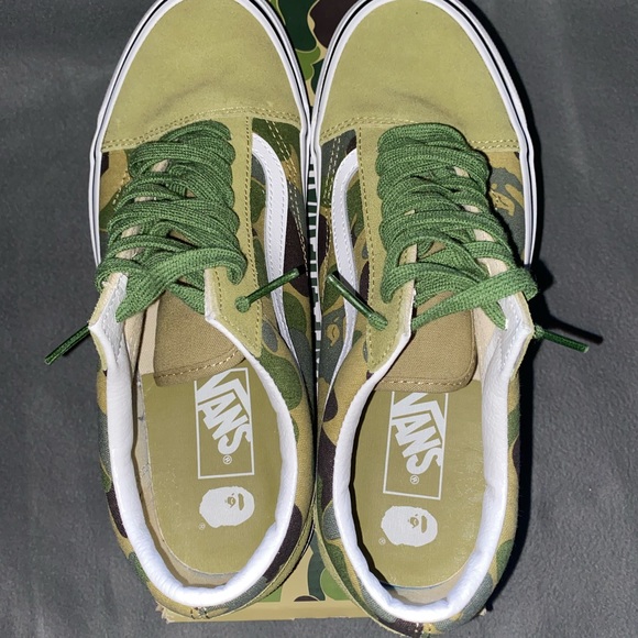 BAPE x Vans Green ABC Camo Old School - Picture 5 of 8
